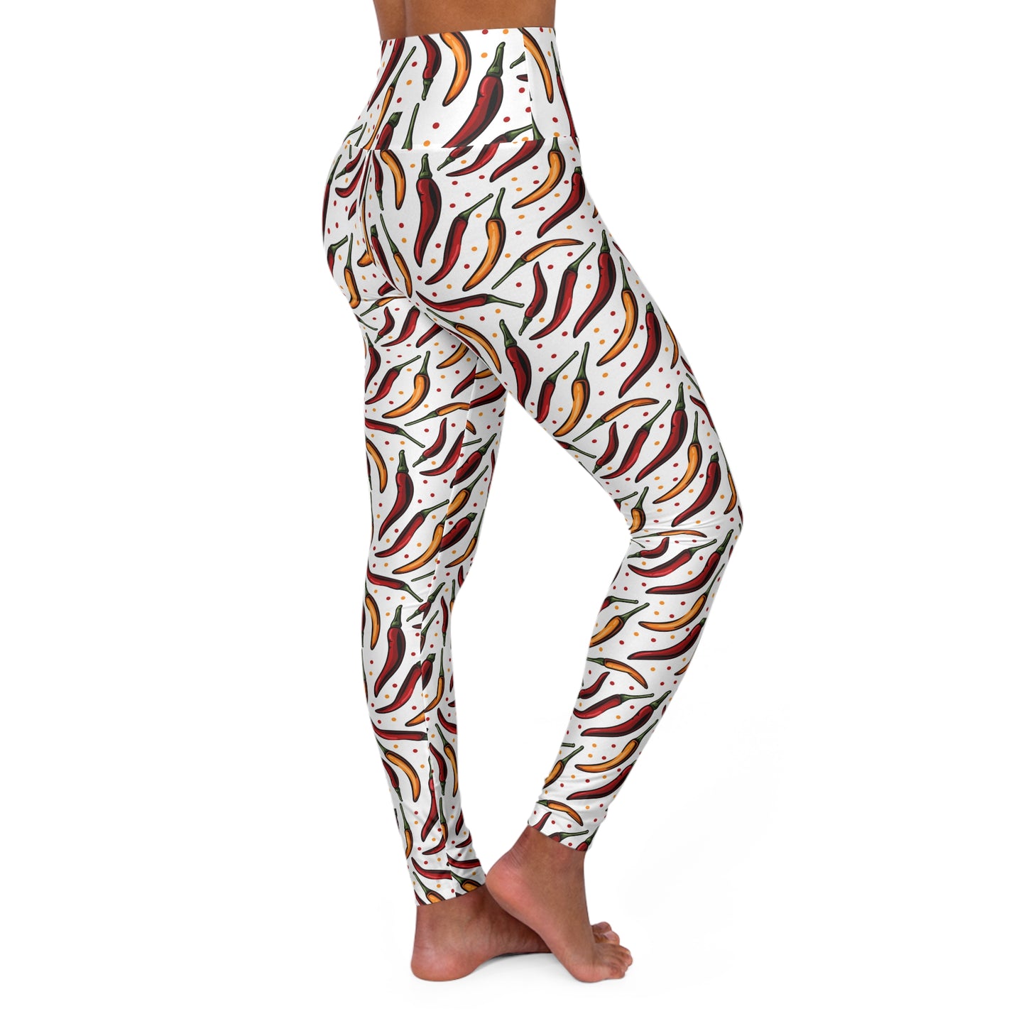 Chili Pepper Leggings, Activewear Workout Pants, Yoga Tights, Fitness Clothes