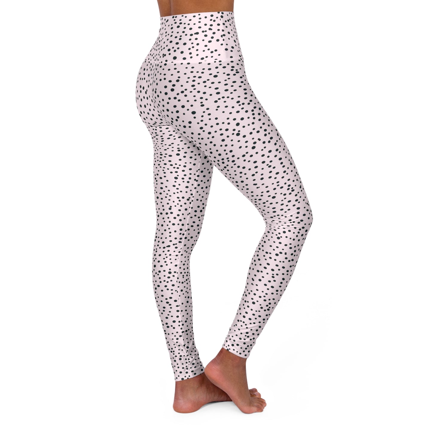 Polka Dot High-Waisted Yoga Leggings