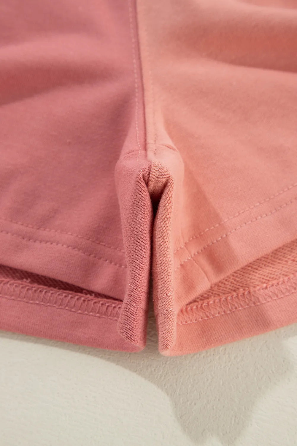 Color Block Round Neck Top and Shorts Set