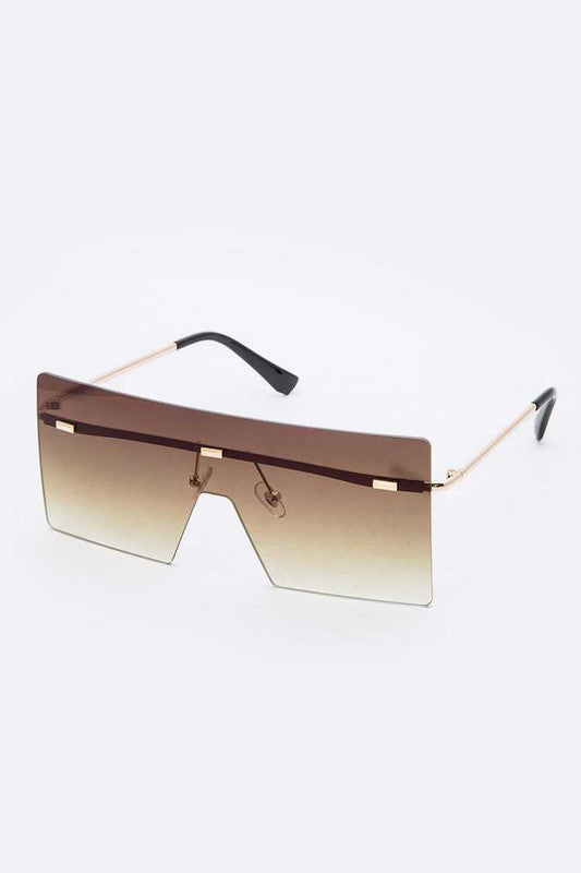 Cee Cee Shield Inspired Square Sunglasses - Touch Me Textures