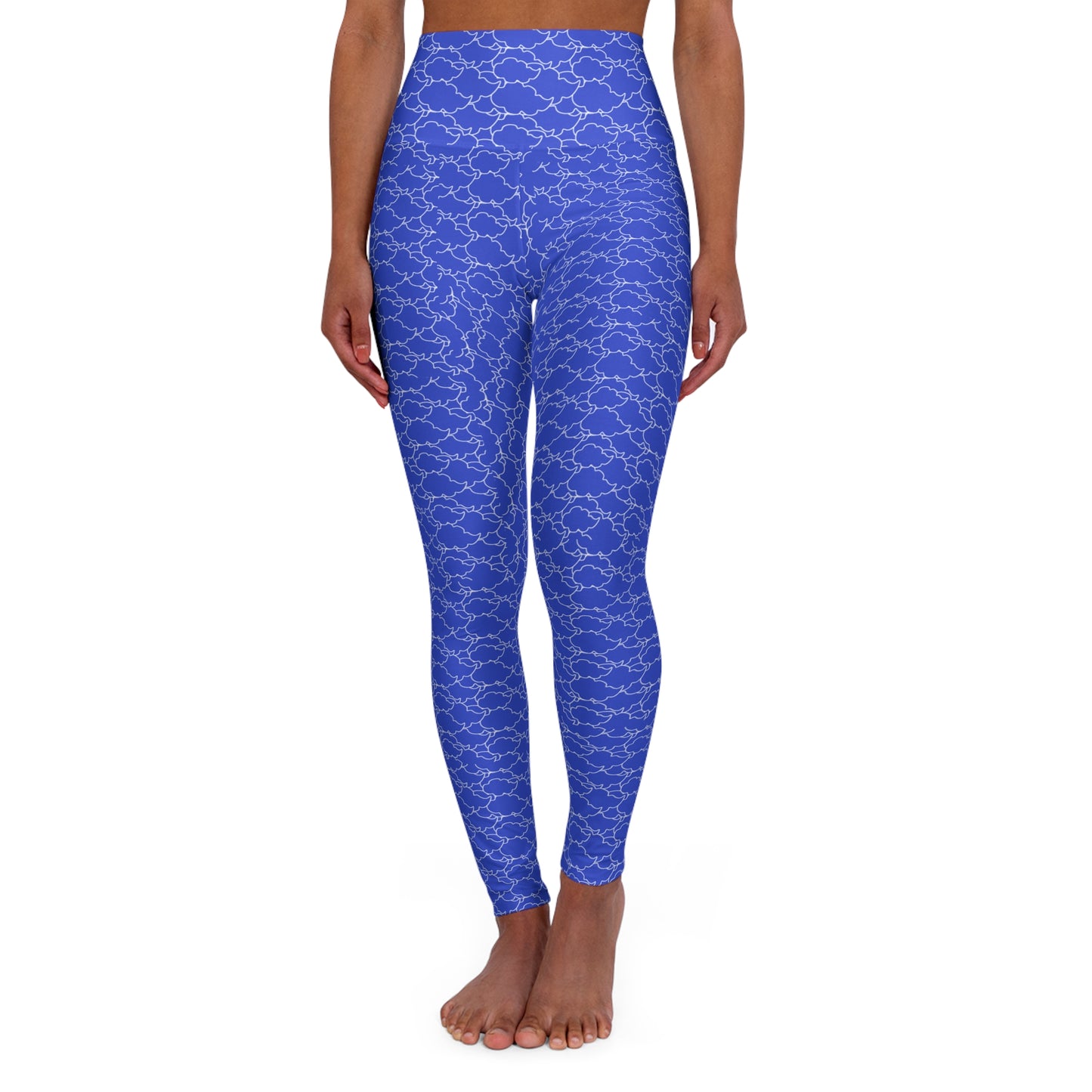 Clouds High Waisted Yoga Leggings AOP | Workout Activewear for Women