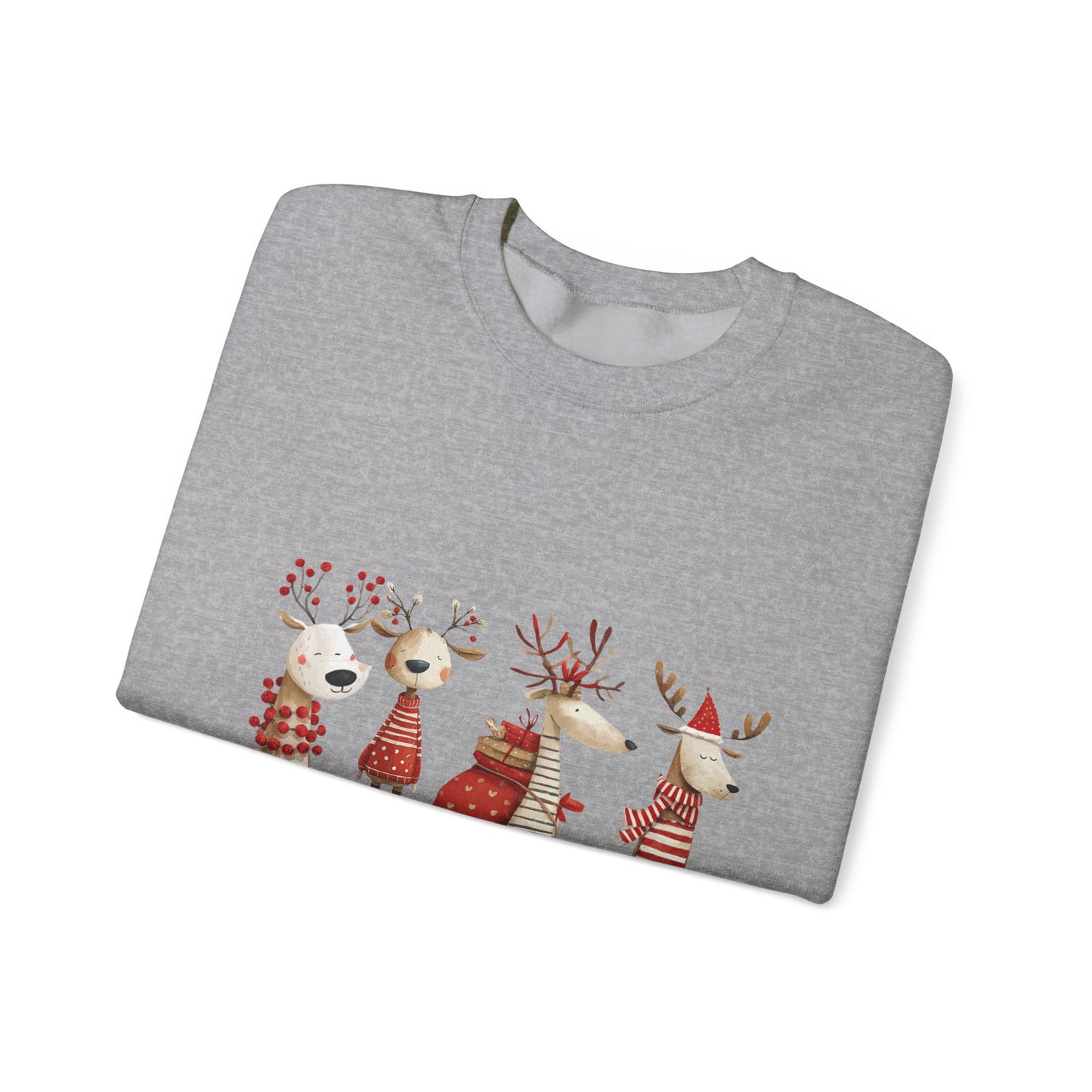 Christmas Reindeer Crewneck Sweatshirt — Holiday Reindeer Sweatshirt