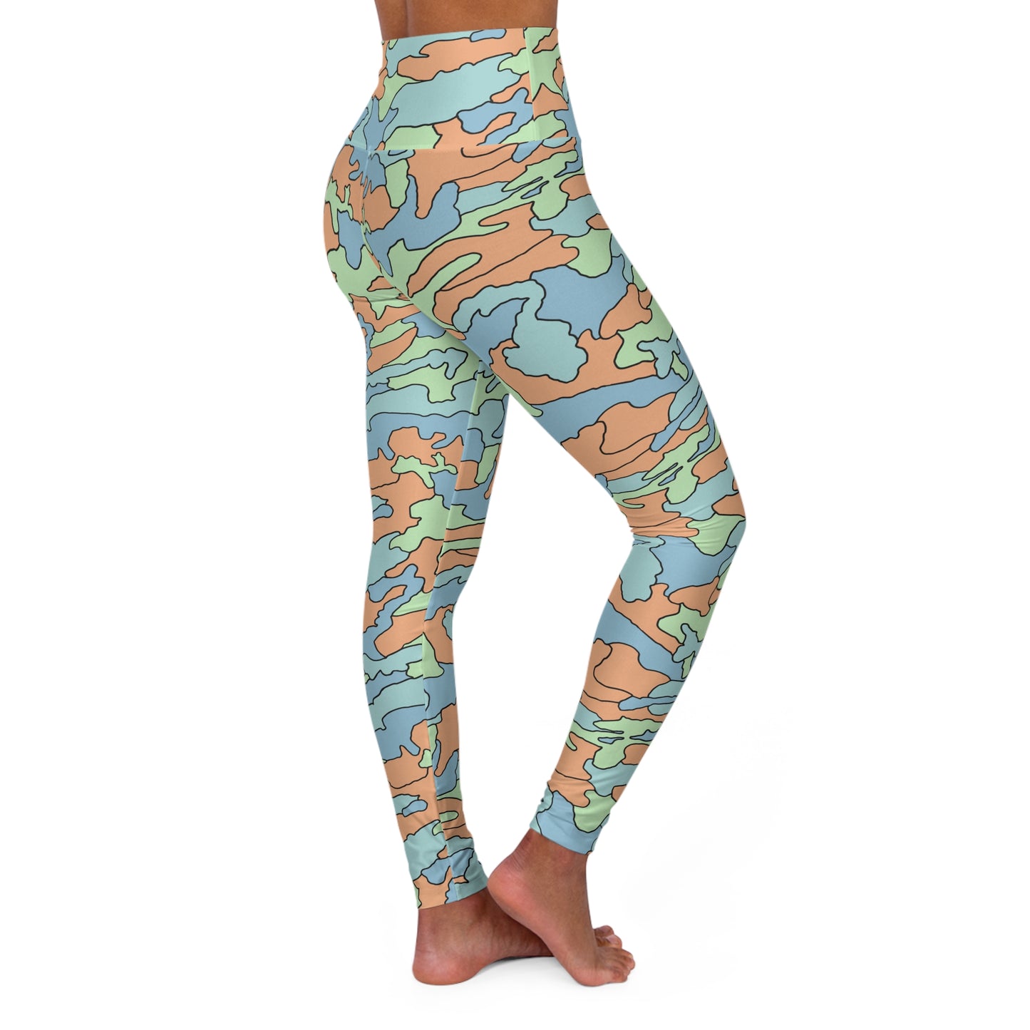 Pastel Abstract High Waisted Yoga Leggings