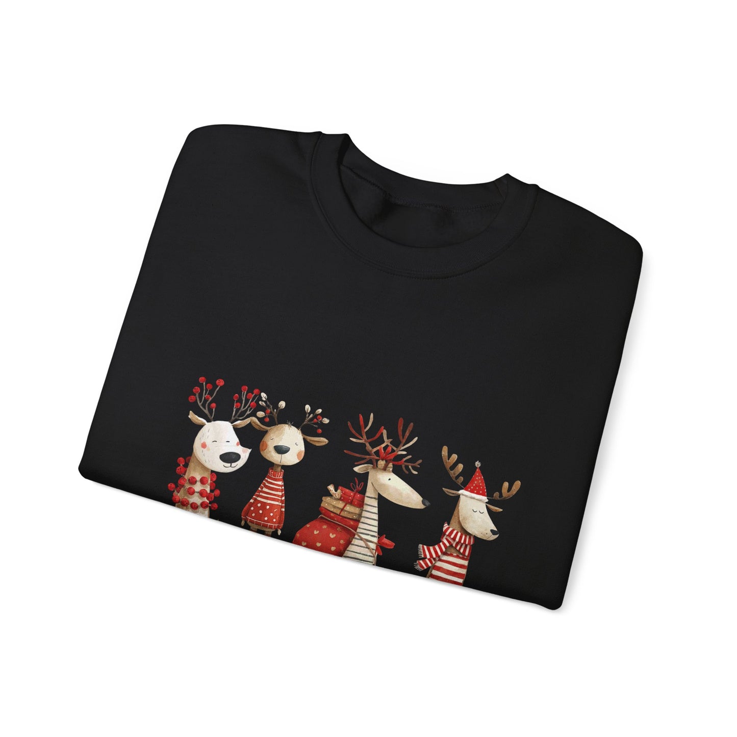 Christmas Reindeer Crewneck Sweatshirt — Holiday Reindeer Sweatshirt