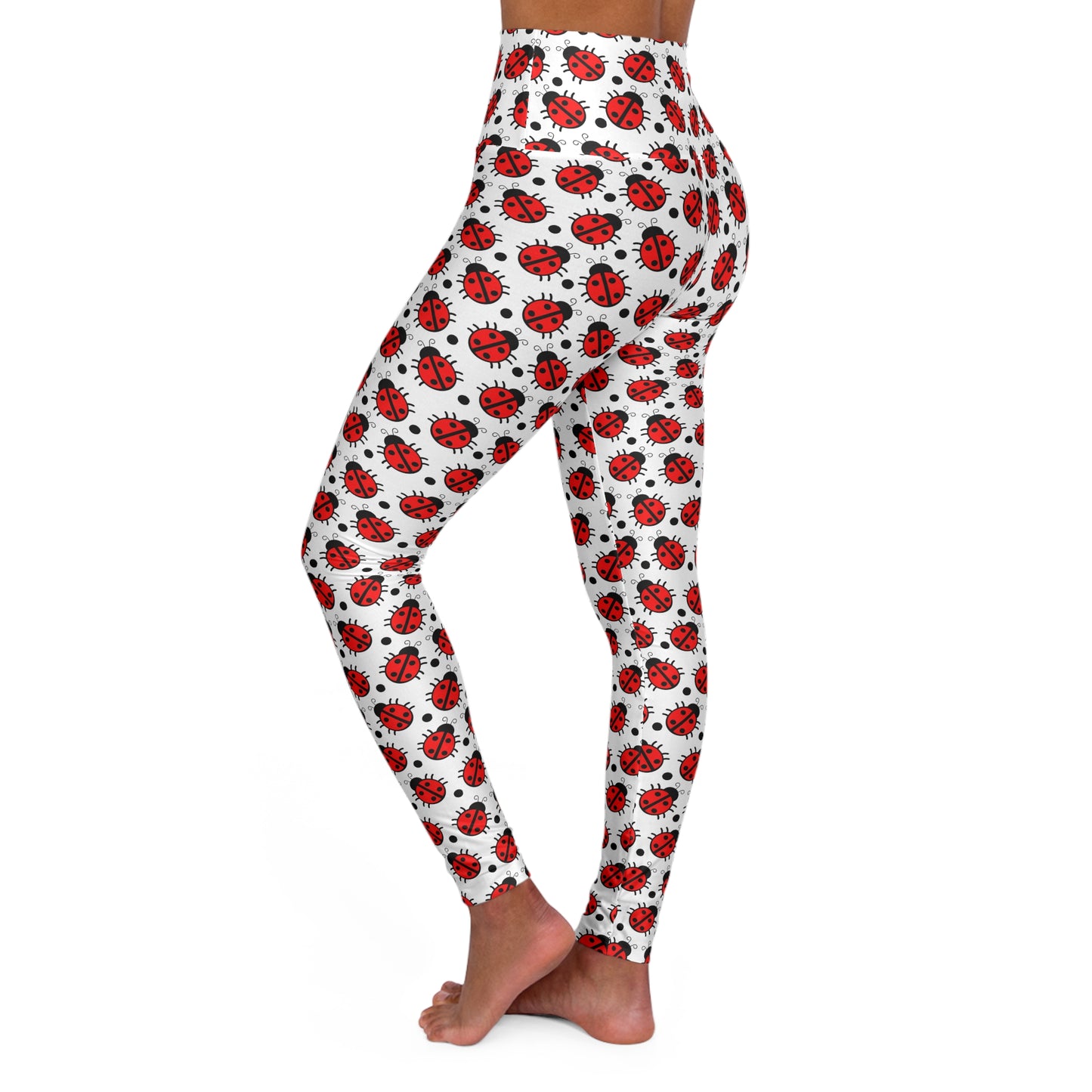 Ladybugs High-Waisted Yoga Leggings — Cute Insect Print for Nature-Loving Fitness