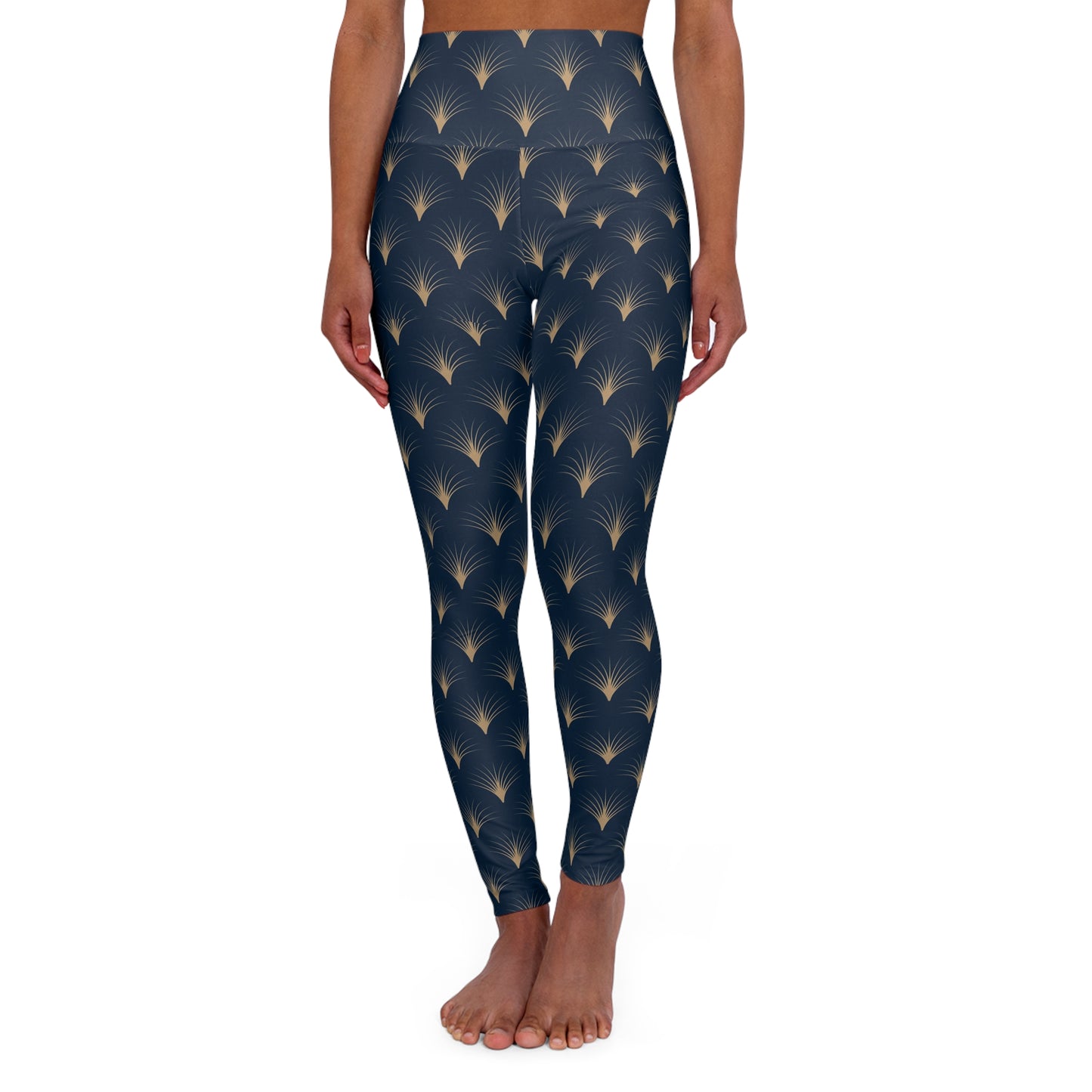Abstract High Waist Yoga Leggings - Comfortable Stretchy Athleisure Workout Pants