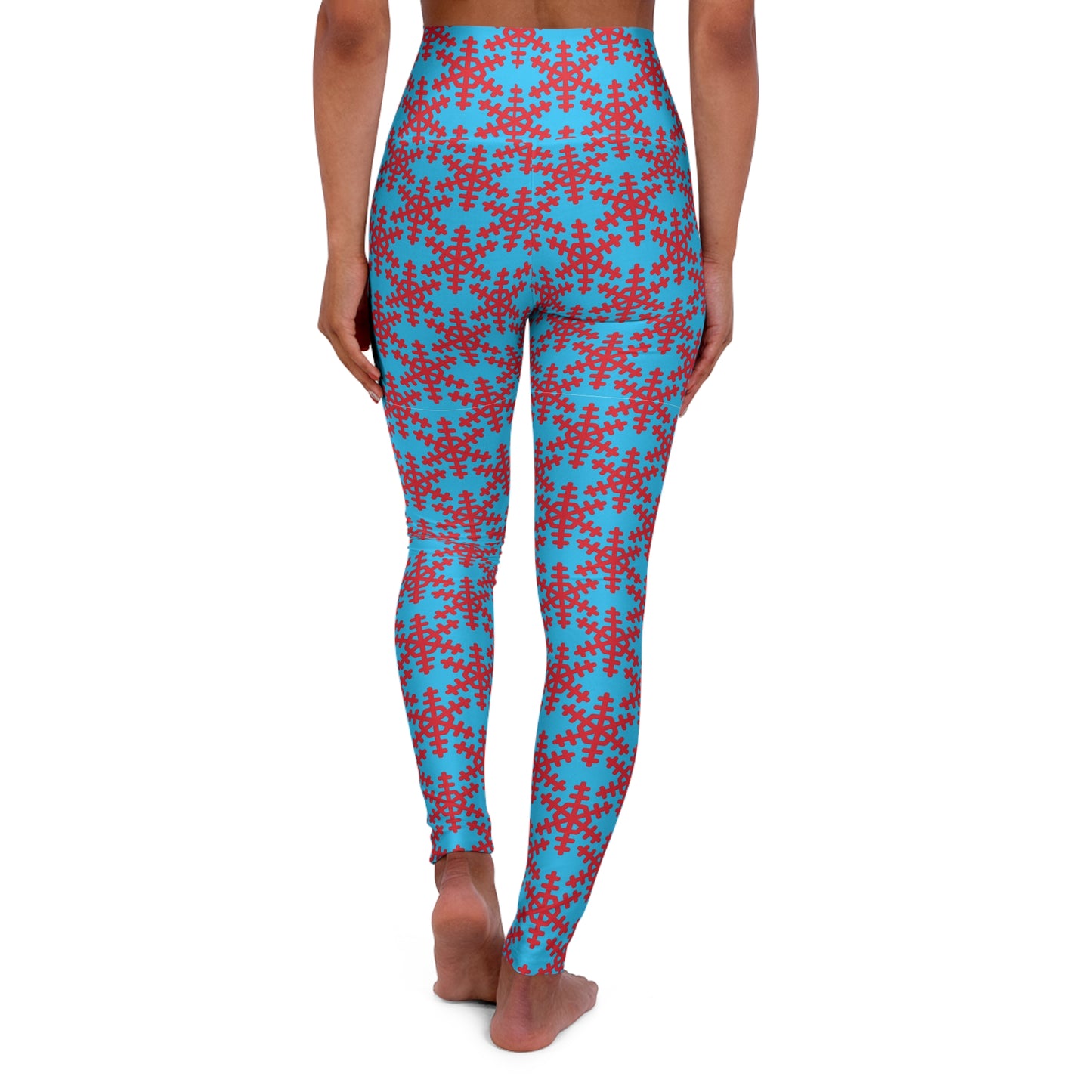 Snowflake Winter Yoga Leggings | High Waisted Workout Pants