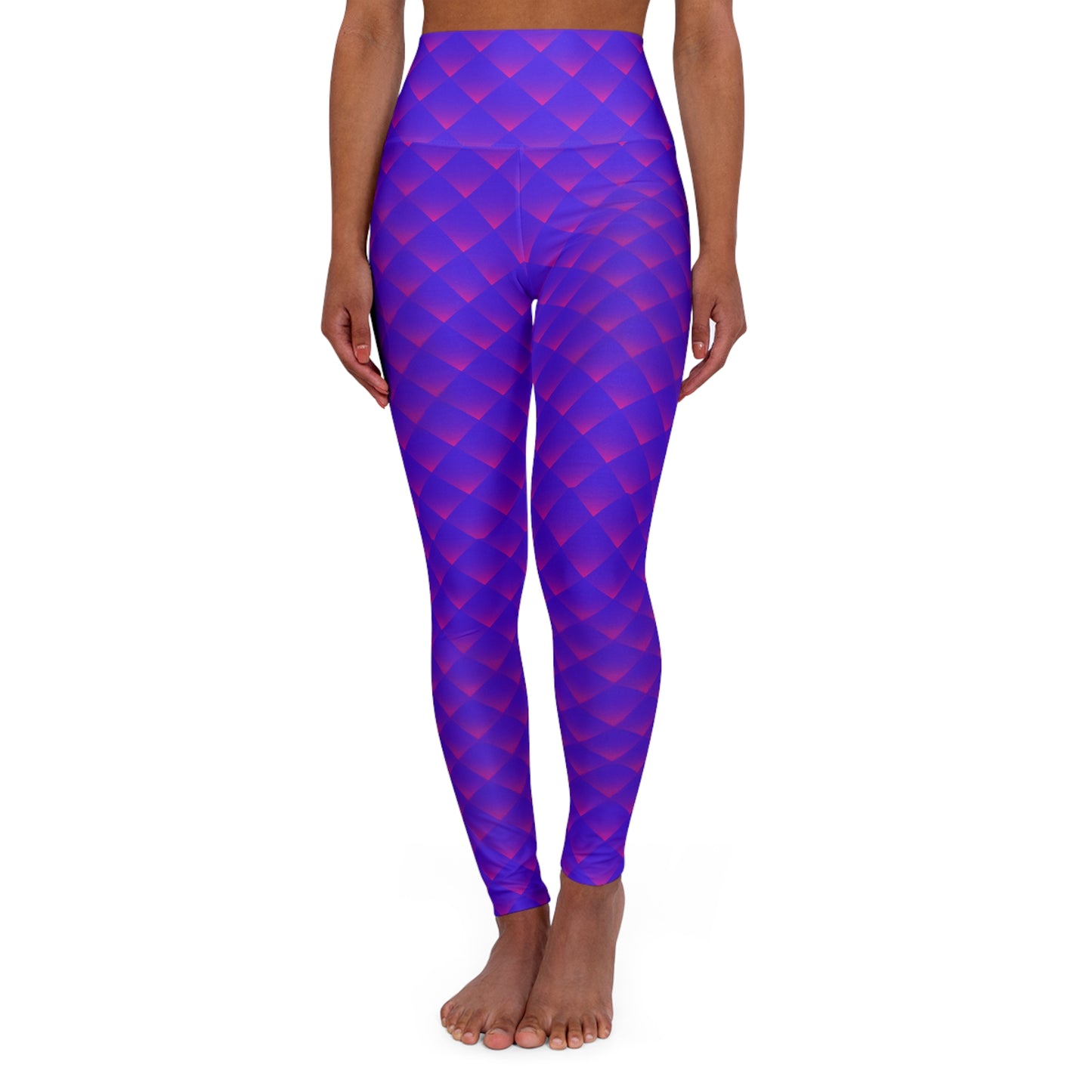 Purple High-Waisted Yoga Leggings