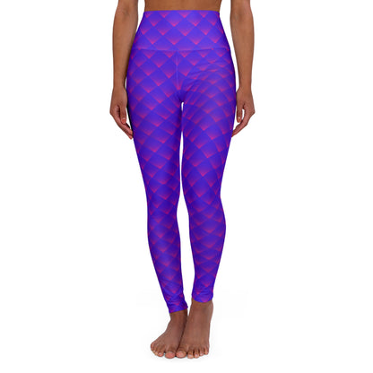 Purple High-Waisted Yoga Leggings