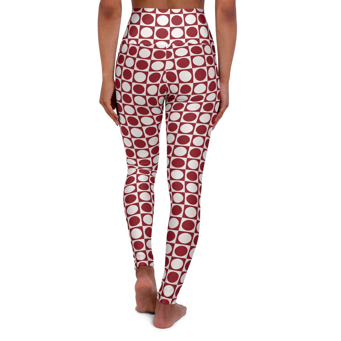 Checkered High-Waist Yoga Leggings — Plaid Athletic Workout Pants