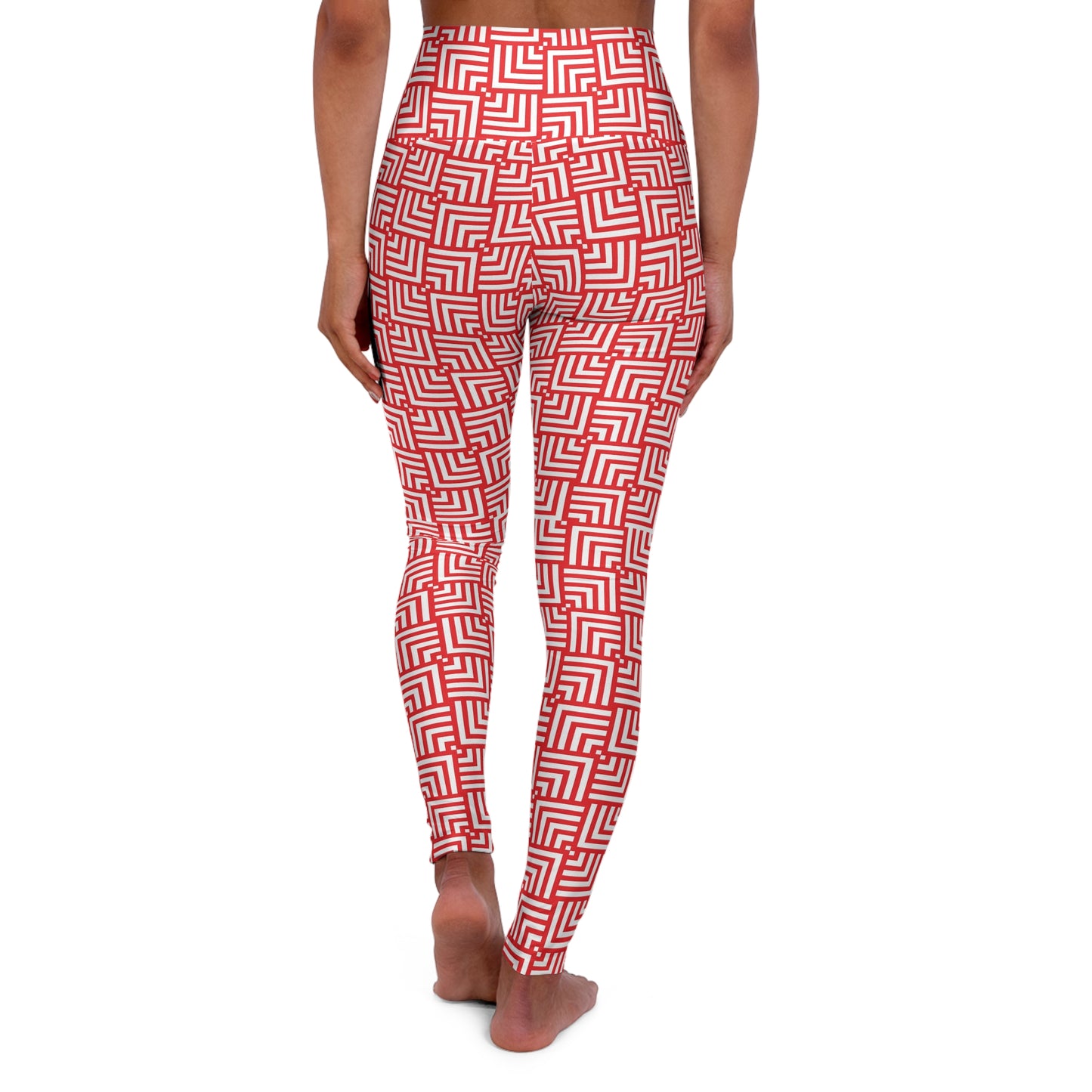 Abstract High-Waisted Yoga Leggings — High Waist Activewear with Bold Abstract Print