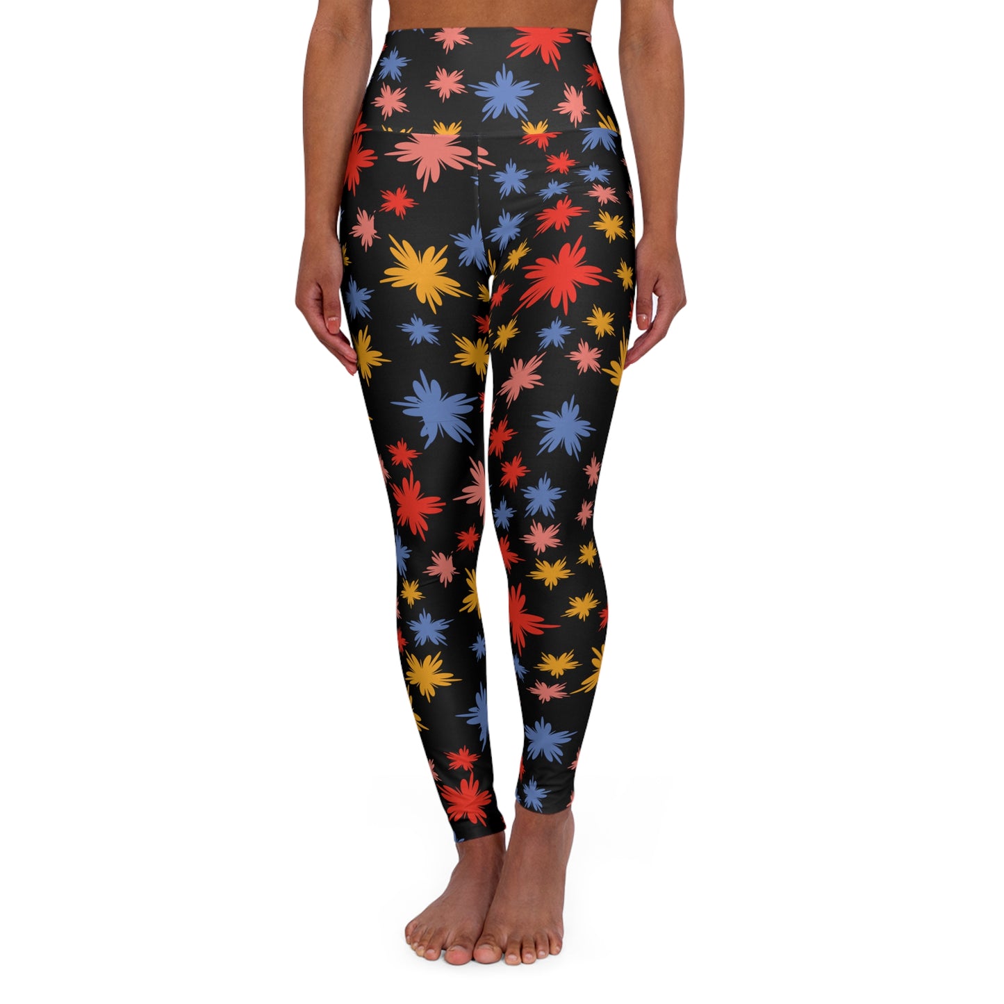 Colorful Abstract High-Waisted Yoga Leggings