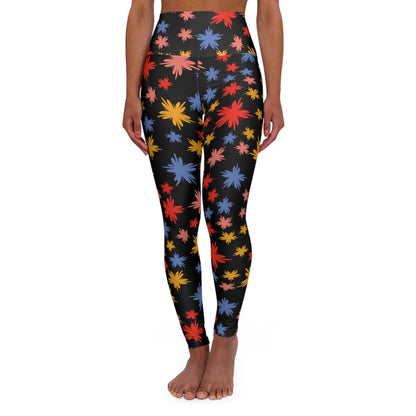 Colorful Abstract High-Waisted Yoga Leggings
