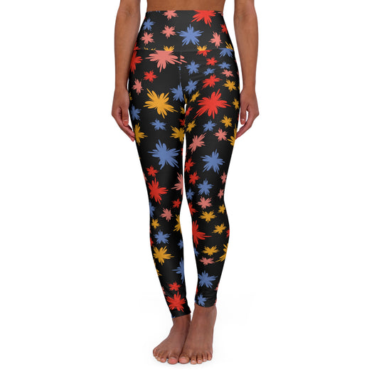 Colorful Abstract High-Waisted Yoga Leggings
