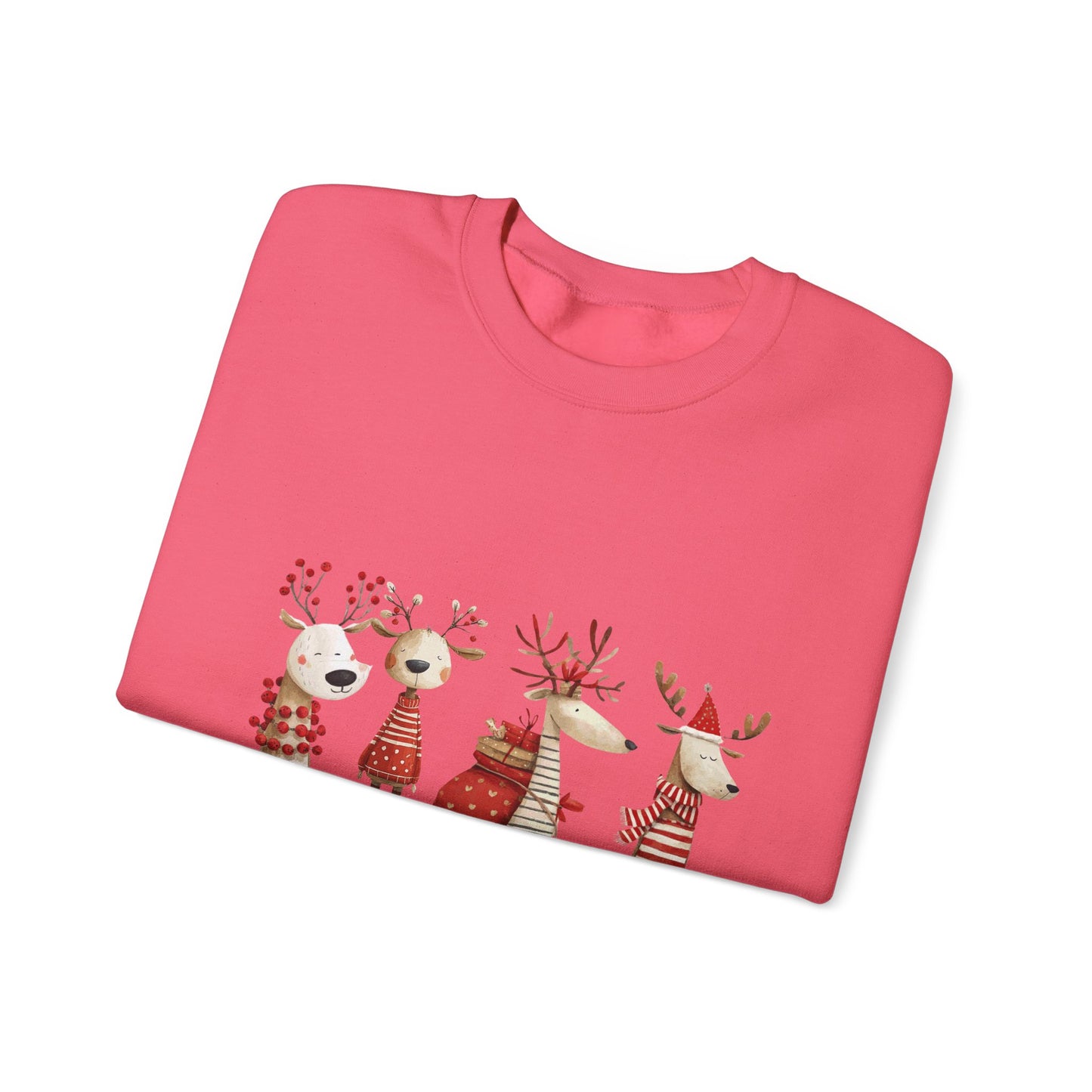 Christmas Reindeer Crewneck Sweatshirt — Holiday Reindeer Sweatshirt