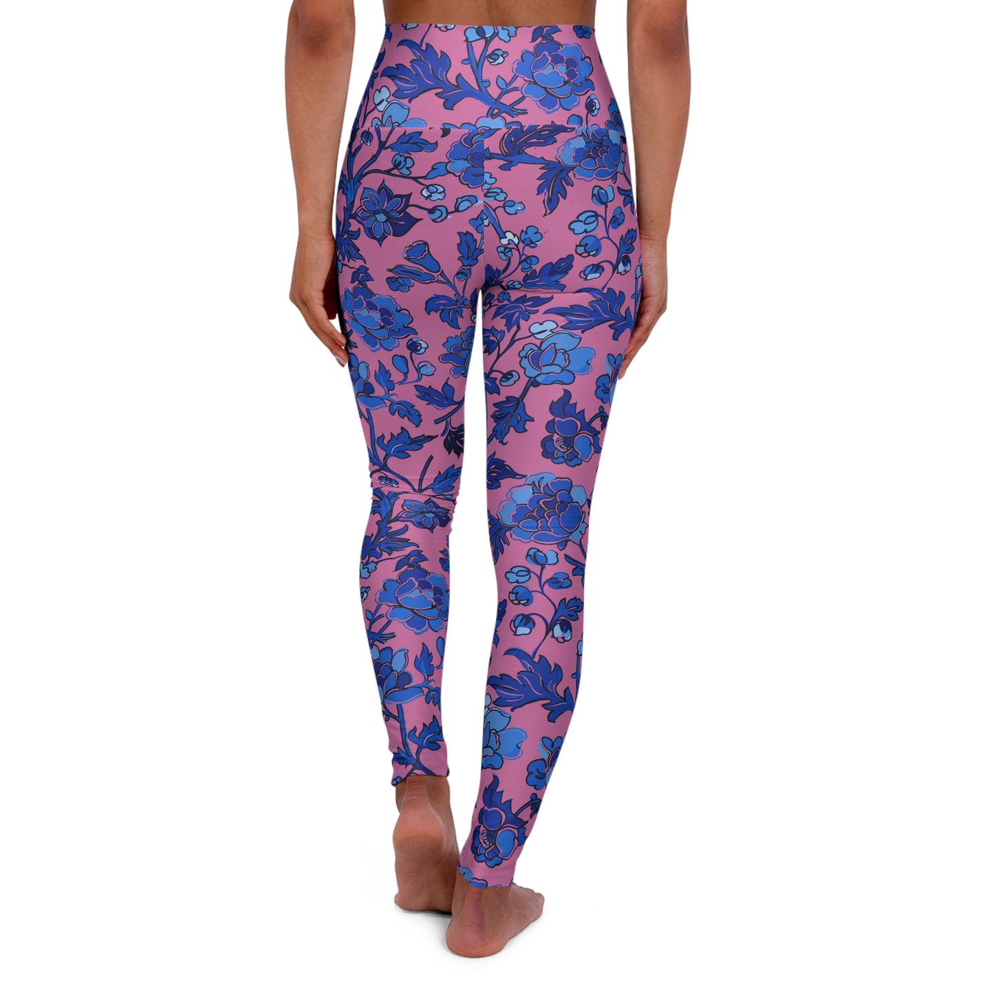Floral High-Waisted Yoga Leggings — Women's Boho Workout Tights