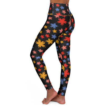 Colorful Abstract High-Waisted Yoga Leggings