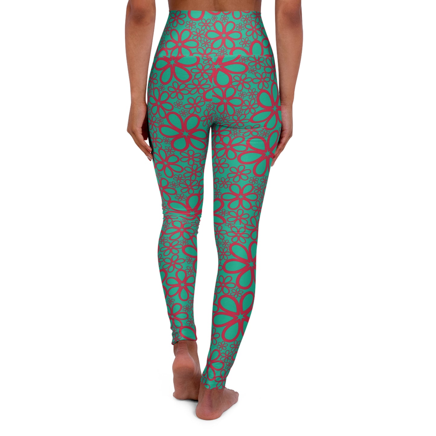 Floral High-Waisted Yoga Leggings — Women's Stretchy Workout Pants