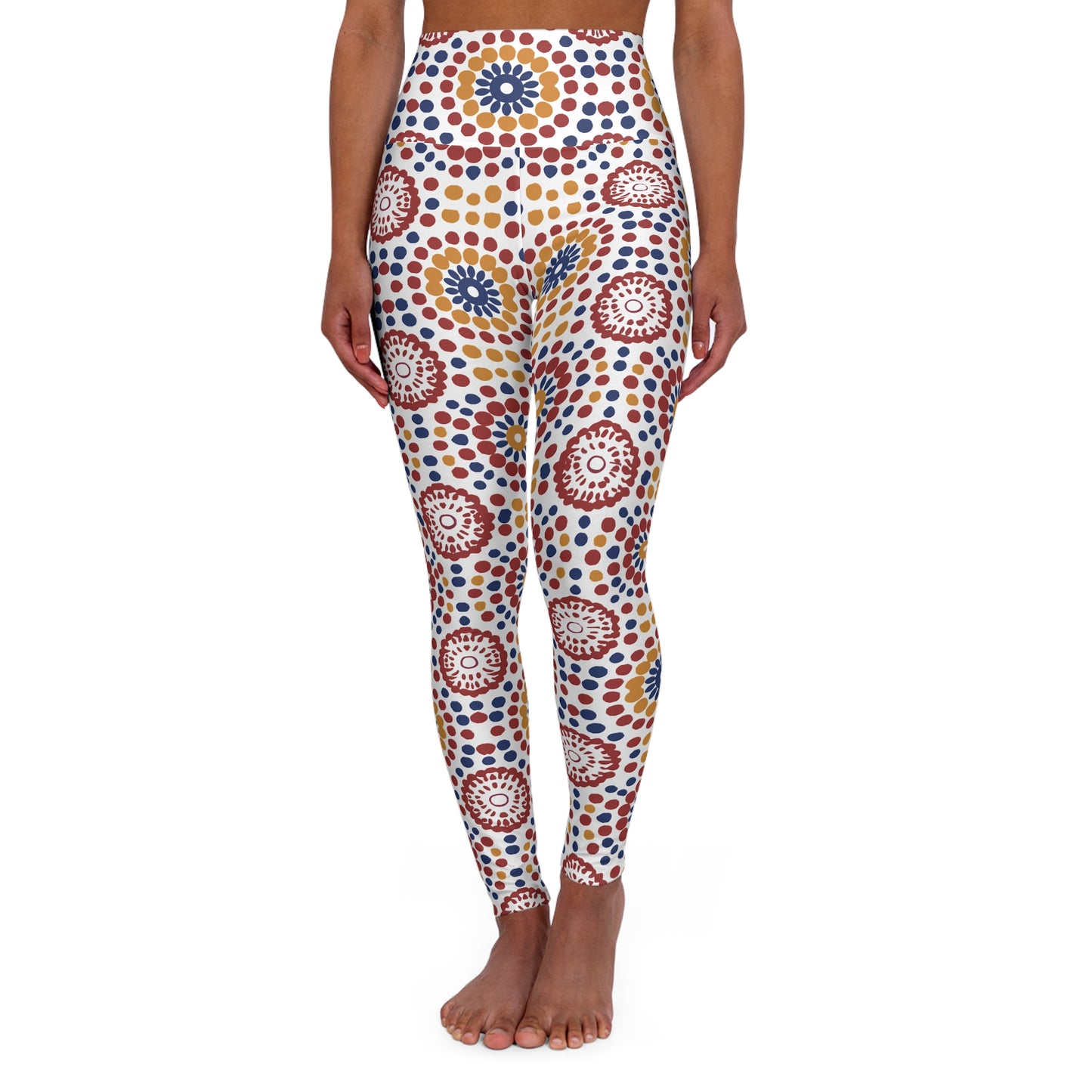 Abstract High Waist Yoga Leggings — High Waisted Workout & Gym Pants