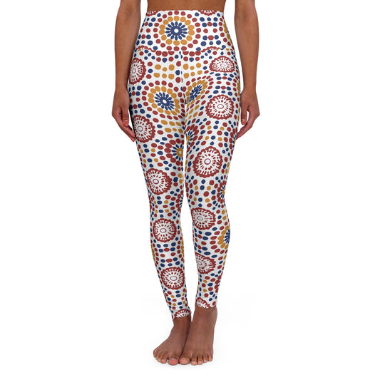 Abstract High Waist Yoga Leggings — High Waisted Workout & Gym Pants