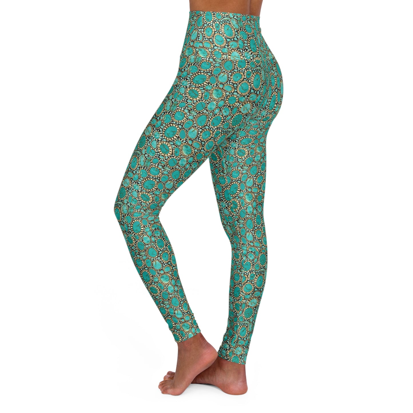 High-Waisted Yoga Leggings — Women's Graphic Activewear for Workout & Fitness