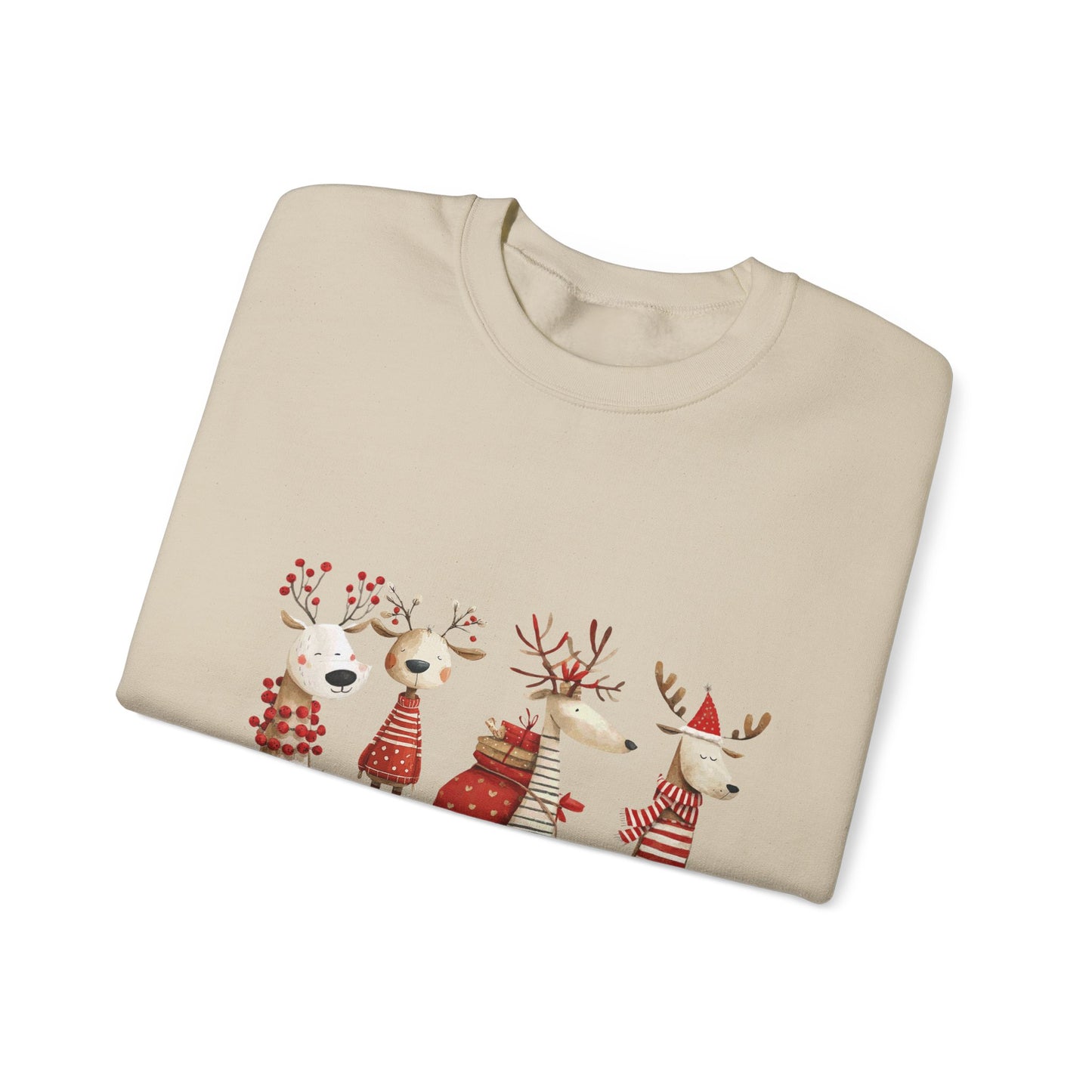 Christmas Reindeer Crewneck Sweatshirt — Holiday Reindeer Sweatshirt