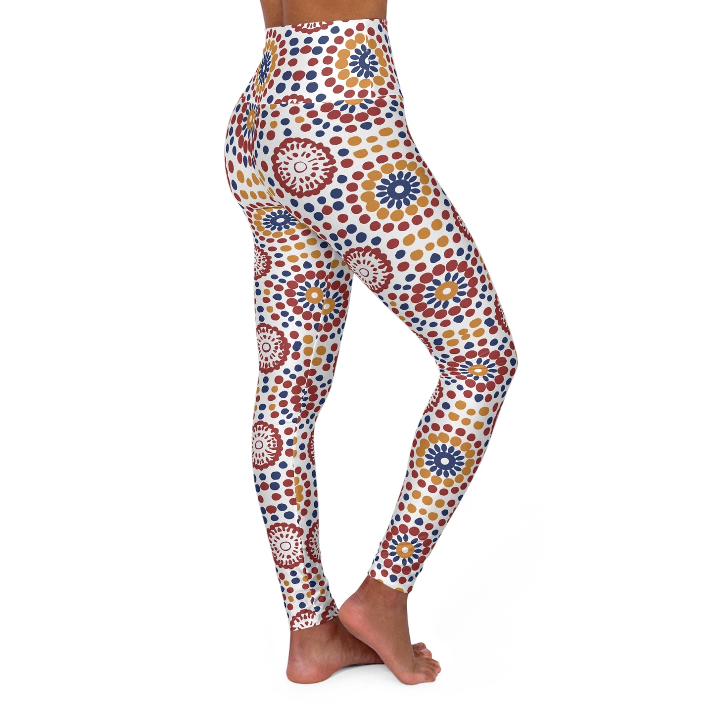 Abstract High Waist Yoga Leggings — High Waisted Workout & Gym Pants
