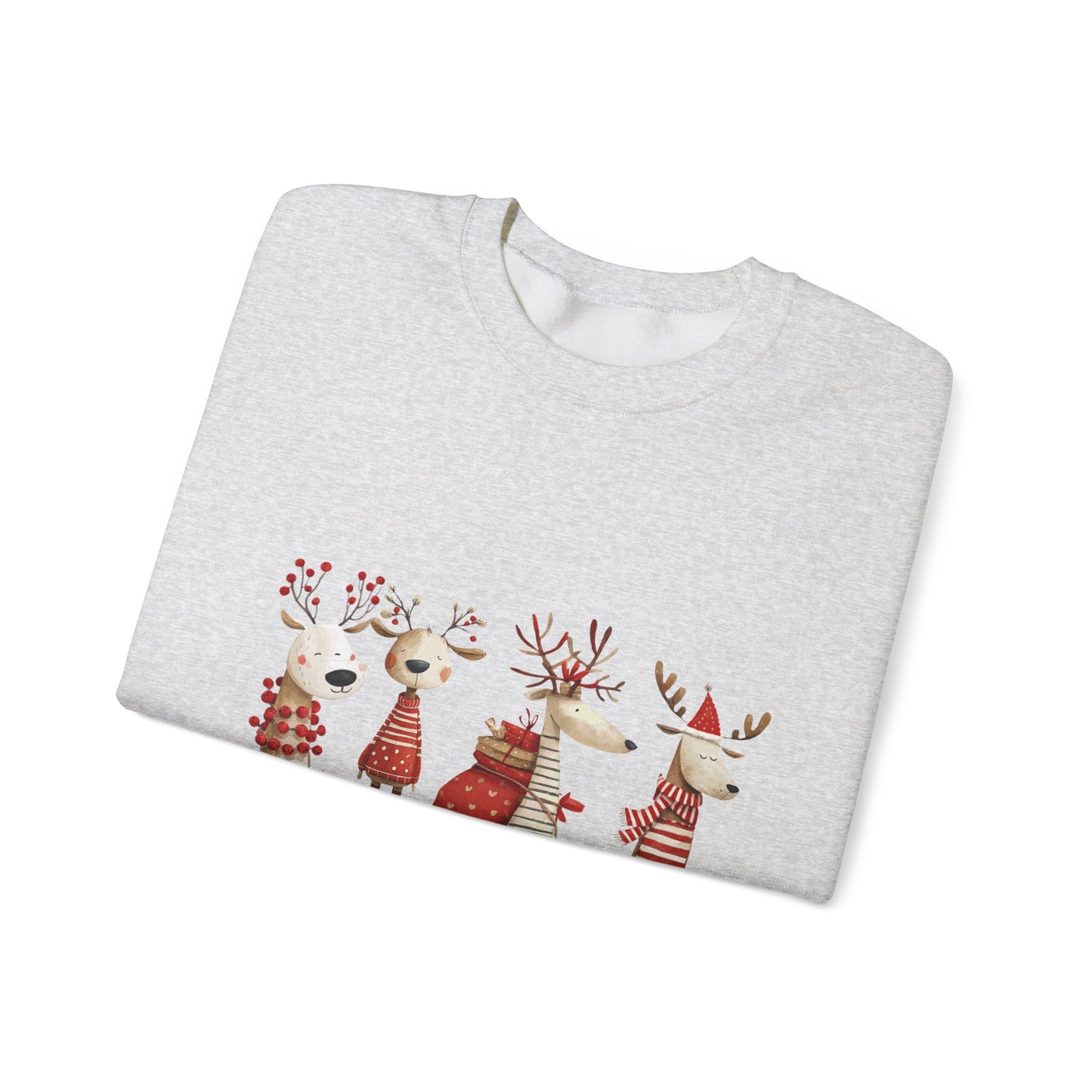 Christmas Reindeer Crewneck Sweatshirt — Holiday Reindeer Sweatshirt