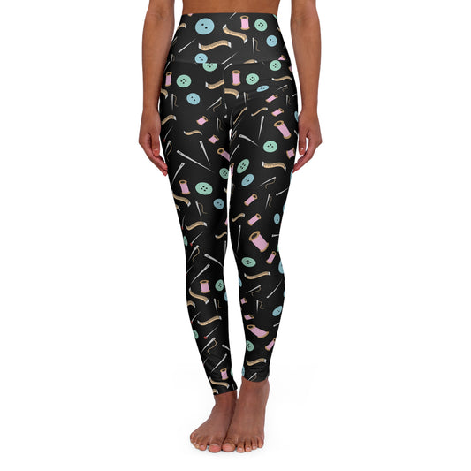 High Waisted Yoga Leggings - Love Sewing Patterned Activewear