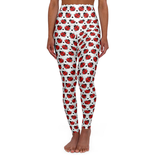 Ladybugs High-Waisted Yoga Leggings — Cute Insect Print for Nature-Loving Fitness