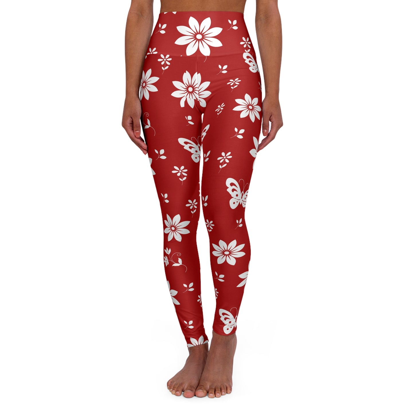 Floral Yoga Leggings, Workout Pants, Women's Activewear, Spring Floral , High Waisted Gym Tights