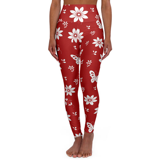 Floral Yoga Leggings, Workout Pants, Women's Activewear, Spring Floral , High Waisted Gym Tights