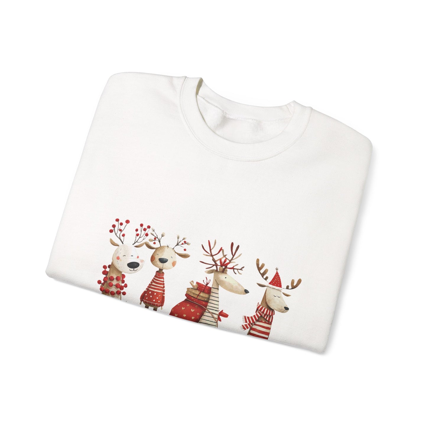 Christmas Reindeer Crewneck Sweatshirt — Holiday Reindeer Sweatshirt