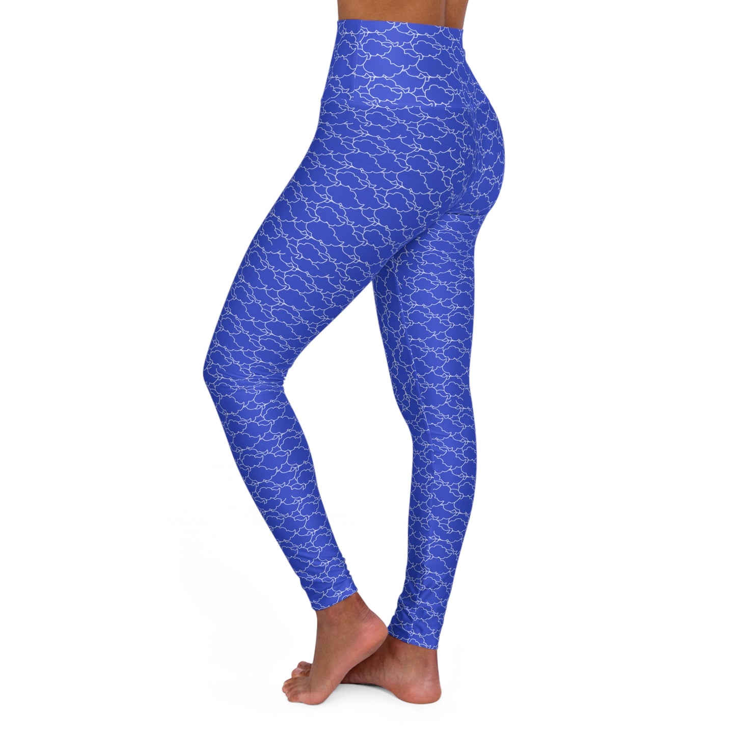 Clouds High Waisted Yoga Leggings AOP | Workout Activewear for Women