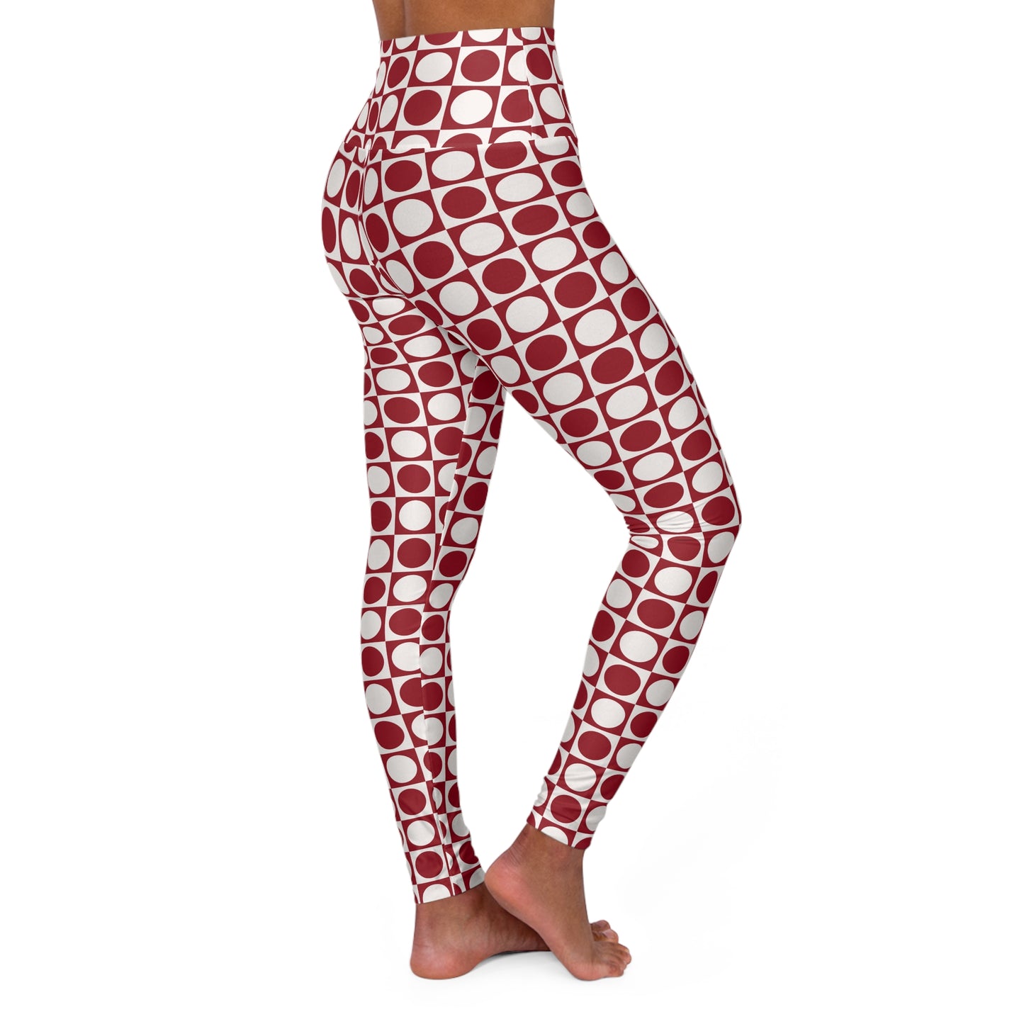 Checkered High-Waist Yoga Leggings — Plaid Athletic Workout Pants