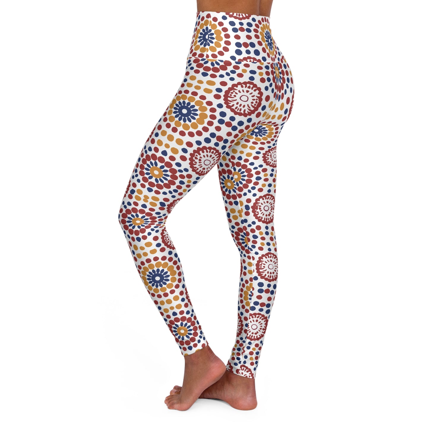 Abstract High Waist Yoga Leggings — High Waisted Workout & Gym Pants