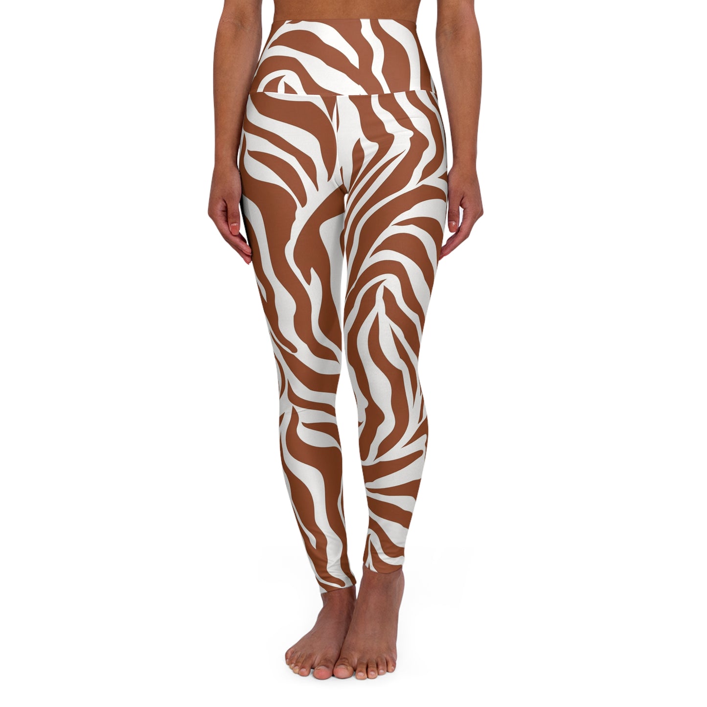 Leopard Print High-Waist Yoga Leggings — Animal Print Workout Pants