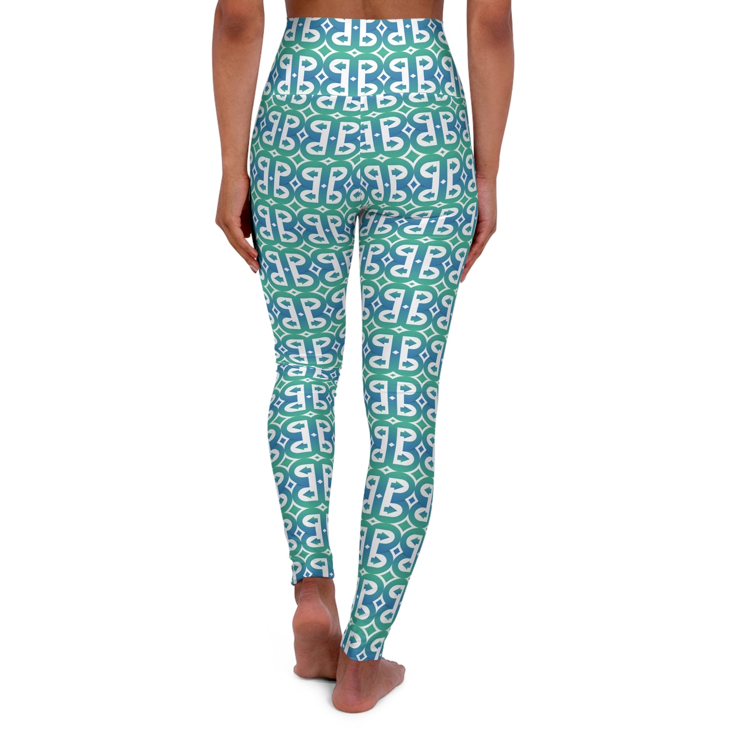 Abstract High-Waisted Yoga Leggings — Stretchy All-Over-Print Activewear