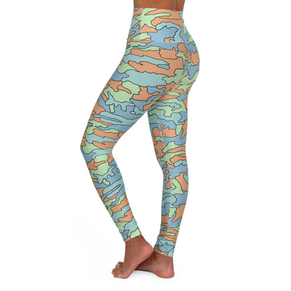 Pastel Abstract High Waisted Yoga Leggings