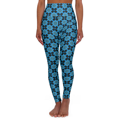 Blue High Waisted Yoga Leggings