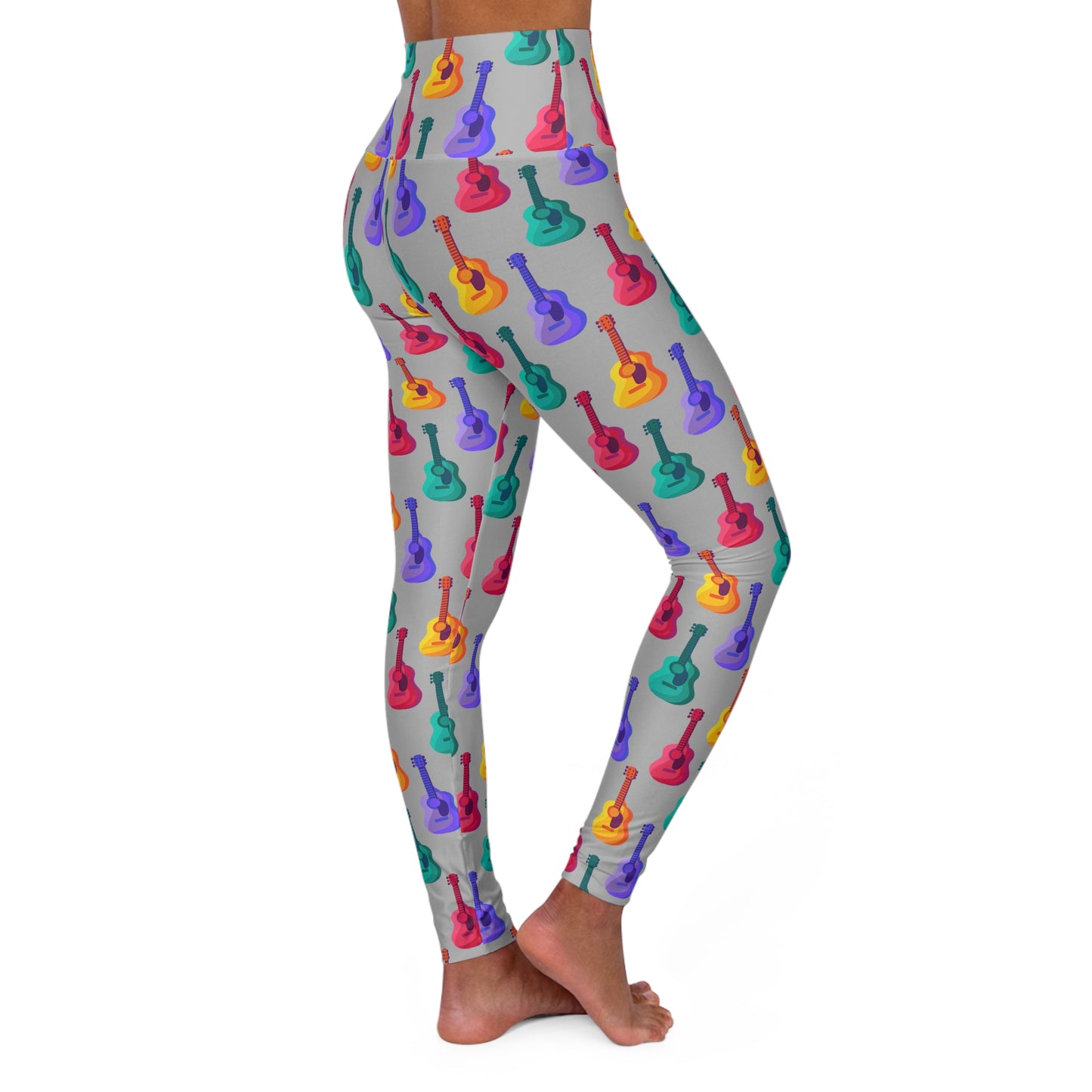 Guitar Yoga Leggings — High-Waist Rock & Roll Workout Pants (Musician Gift)