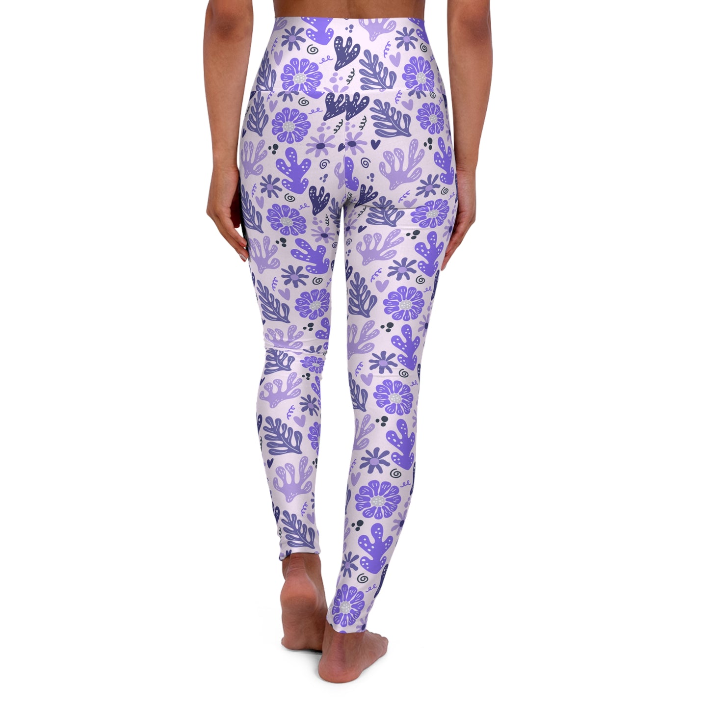Lavender Cactus High Waisted Yoga Leggings — Floral Desert Activewear