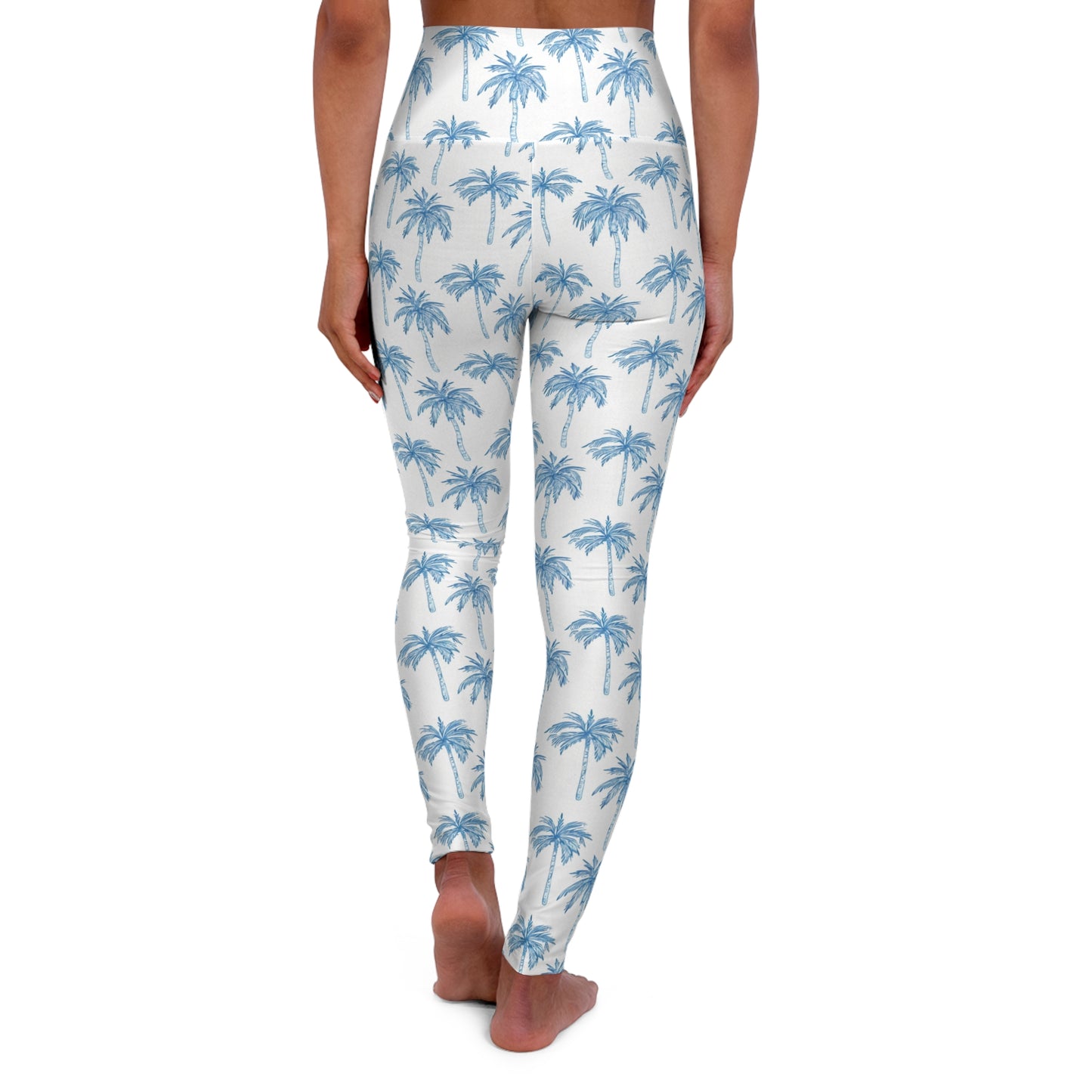 Palm Trees High Waisted Yoga Leggings — Tropical AOP Leggings