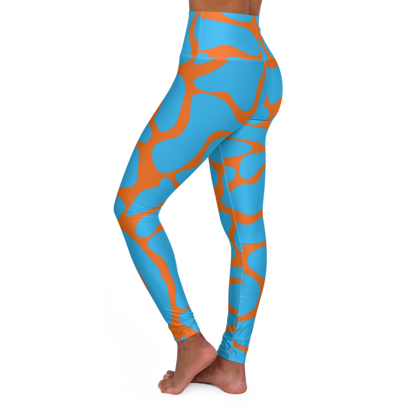 Groovy Yoga Leggings, High Waisted Pants, Retro Workout Tights, Boho Pilates , Vintage Active Wear