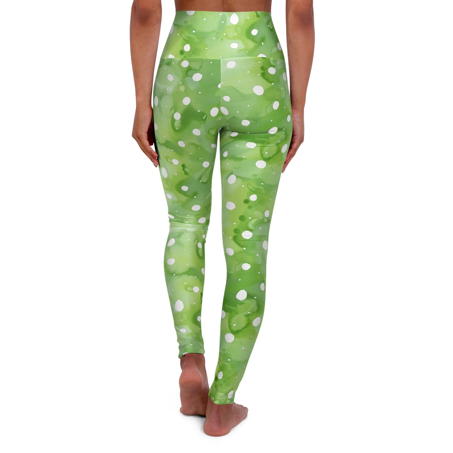 Tie-Dye Polka Dot High-Waisted Yoga Leggings — Women's Workout Tights