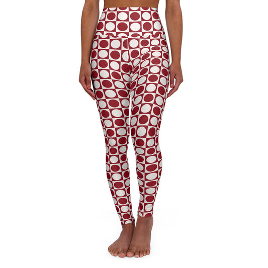 Checkered High-Waist Yoga Leggings — Plaid Athletic Workout Pants