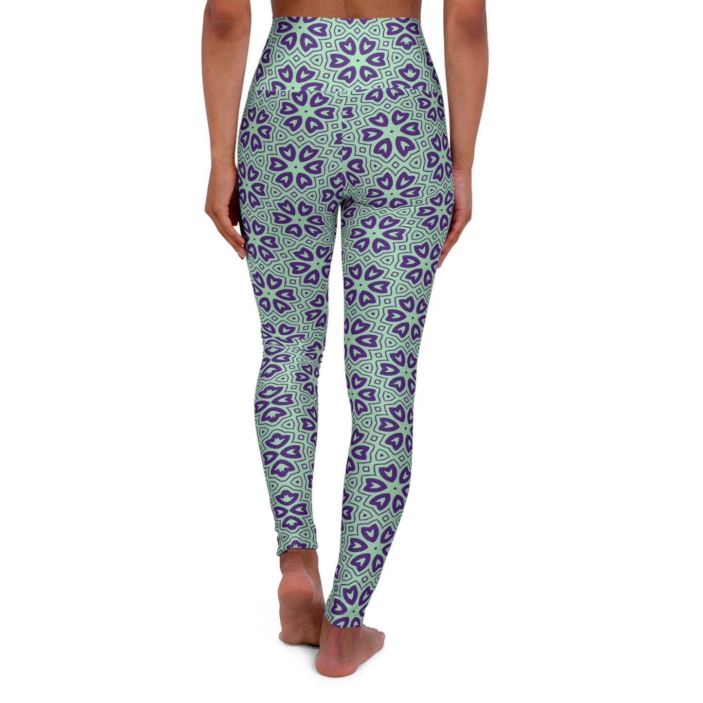 Abstract High-Waisted Yoga Leggings — High Waist Athletic Leggings for Workout & Fitness