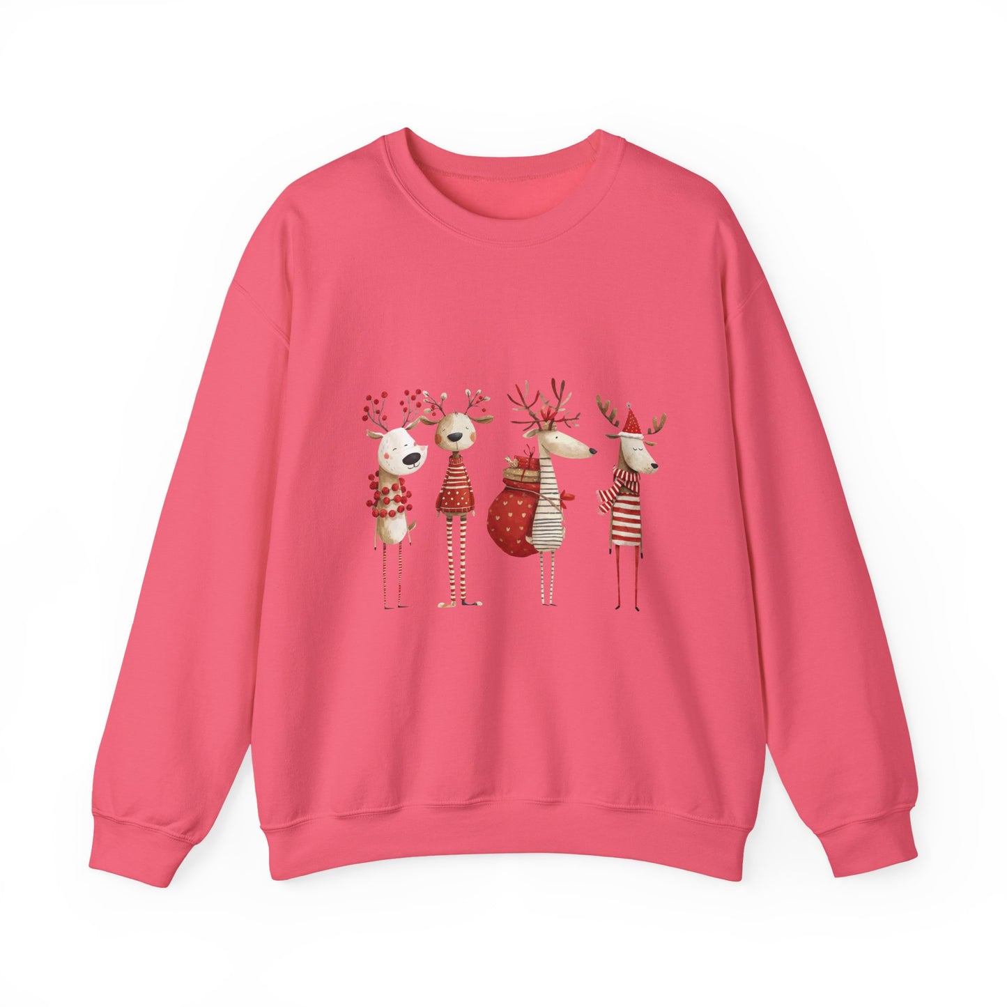 Christmas Reindeer Crewneck Sweatshirt — Holiday Reindeer Sweatshirt