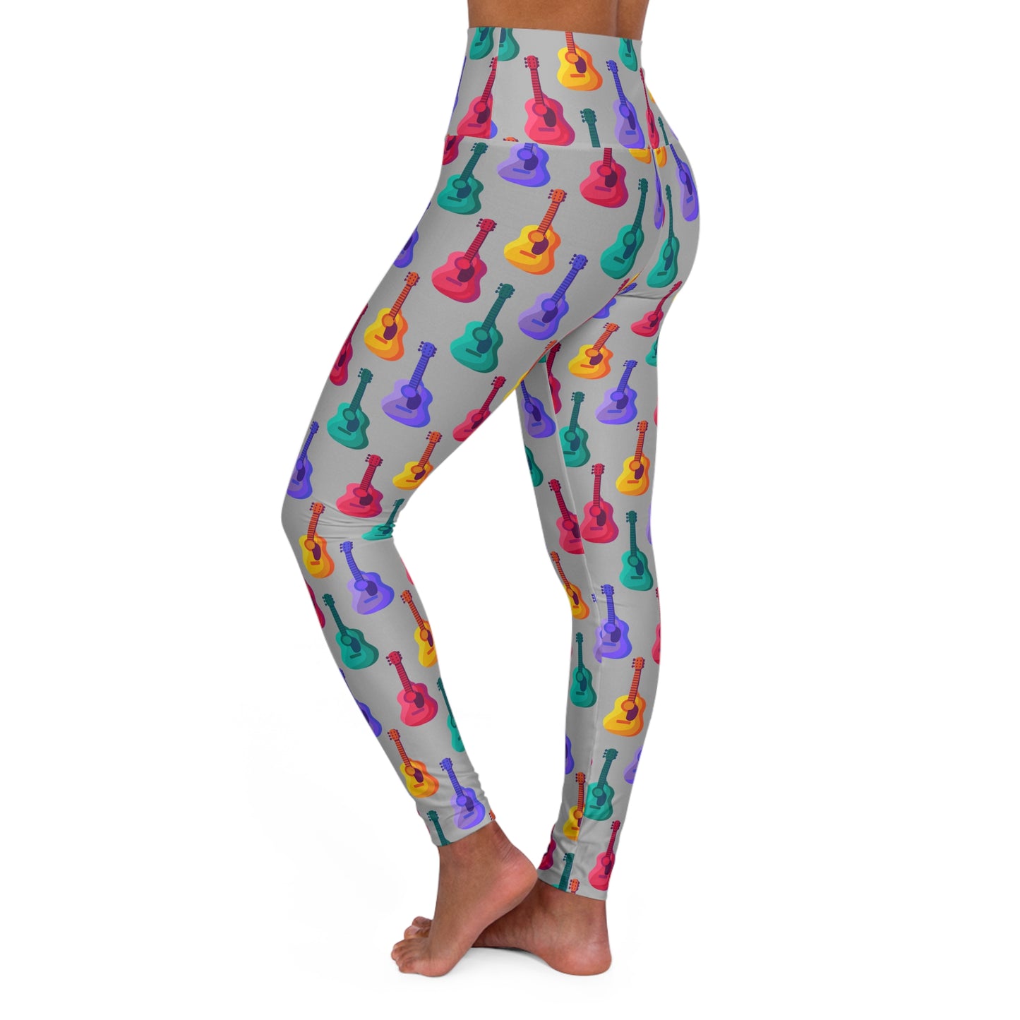 Guitar Yoga Leggings — High-Waist Rock & Roll Workout Pants (Musician Gift)