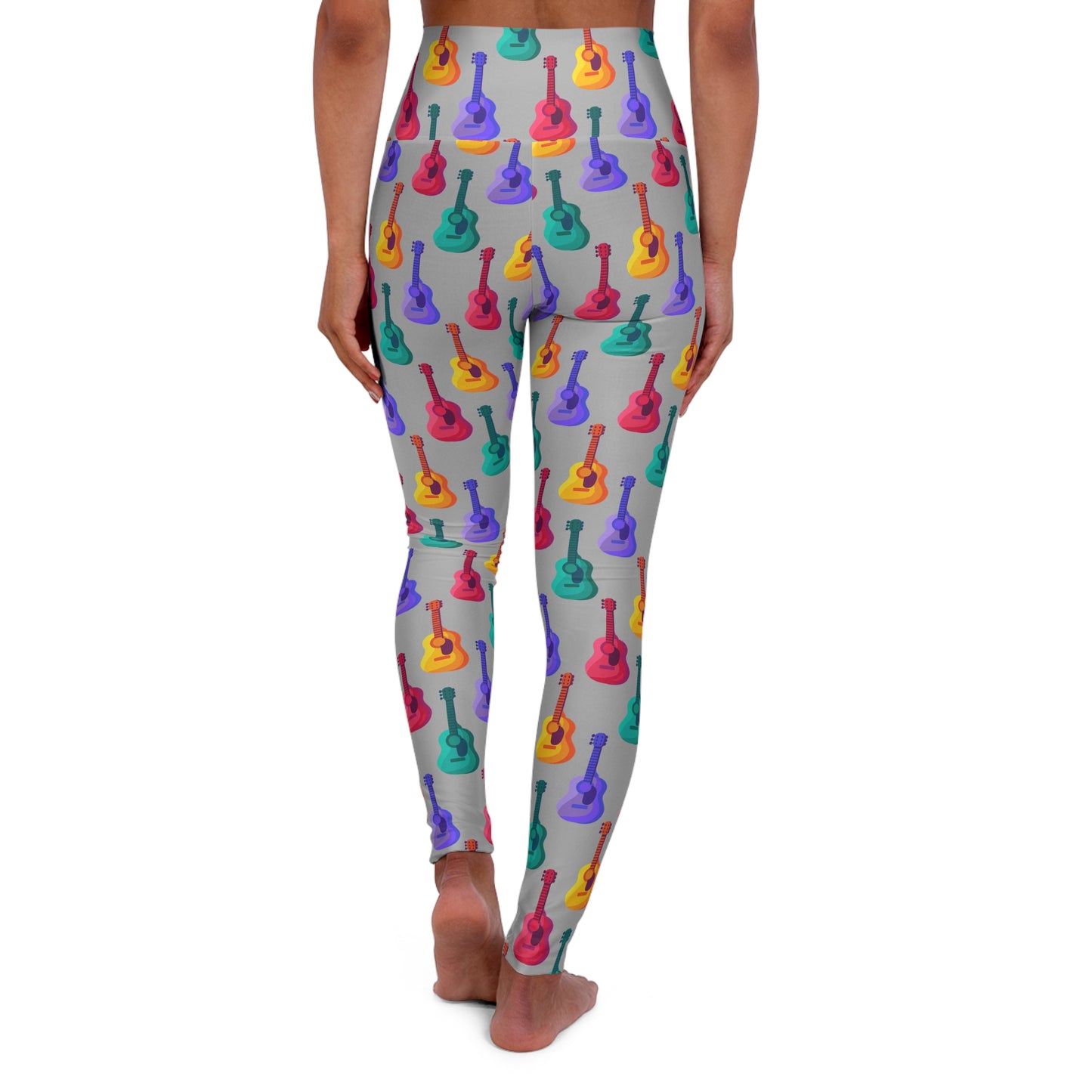 Guitar Yoga Leggings — High-Waist Rock & Roll Workout Pants (Musician Gift)